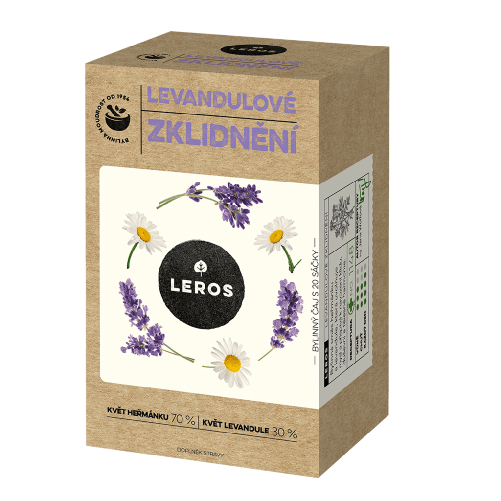 Levandulové zklidnění čaj porcovaný 20g Leros